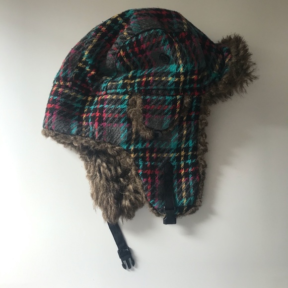 3/$25 Multicolor Checkered Aviator Winter Hat - Picture 2 of 5